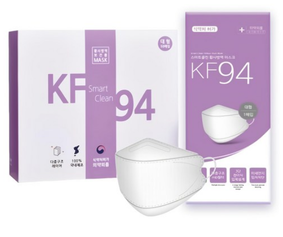 Made in Korea SMARTTECH KF94 White Mask L-Size 100pieces