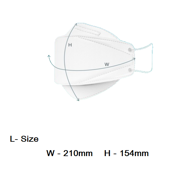 Made in Korea SMARTTECH KF94 White Mask L-Size 100pieces