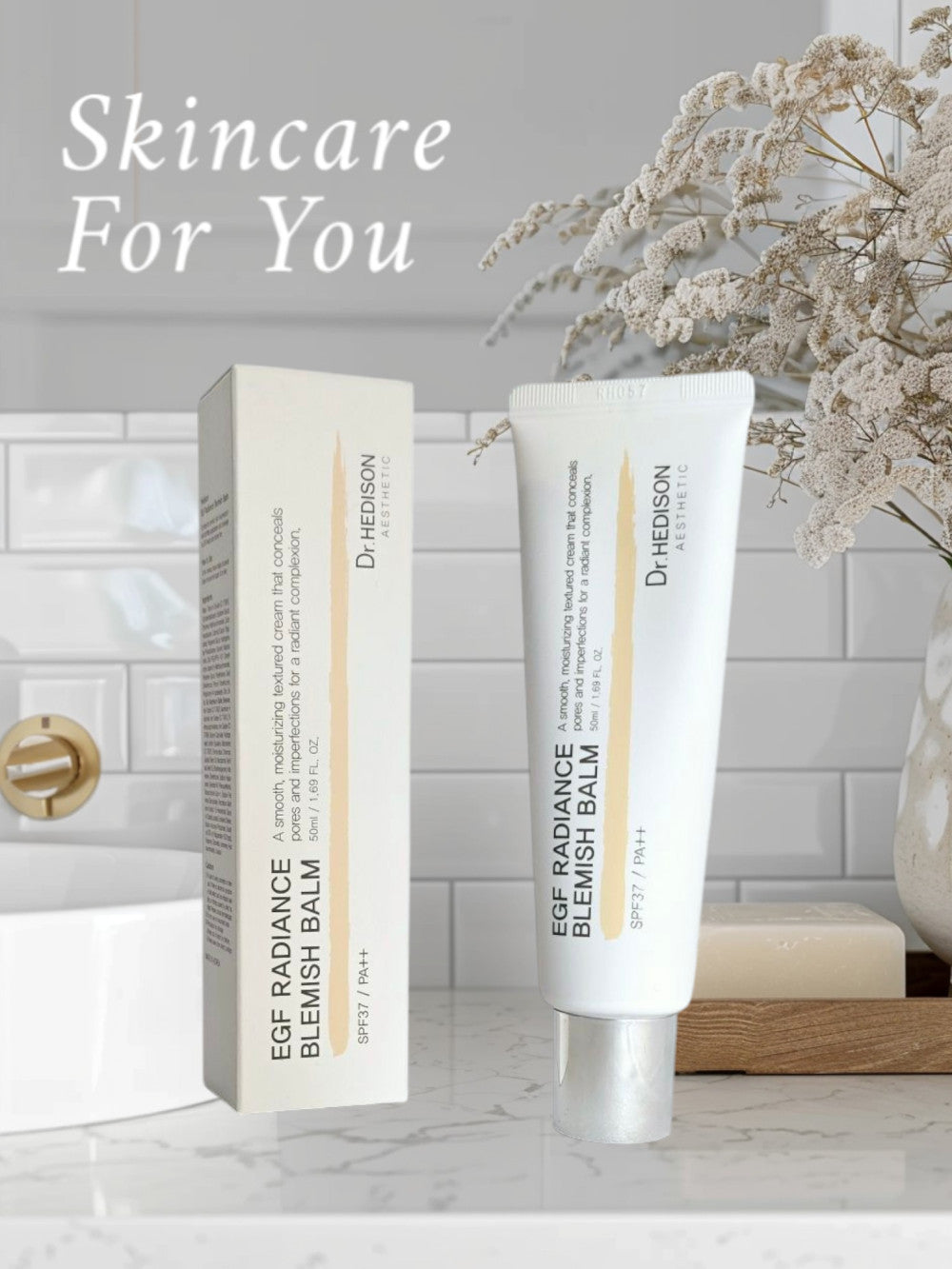 Made in Korea Dr.HEDISON EGF RADIANCE BLEMISH BALM SPF37/PA++ 50ml+50ml(1+1)free shipping