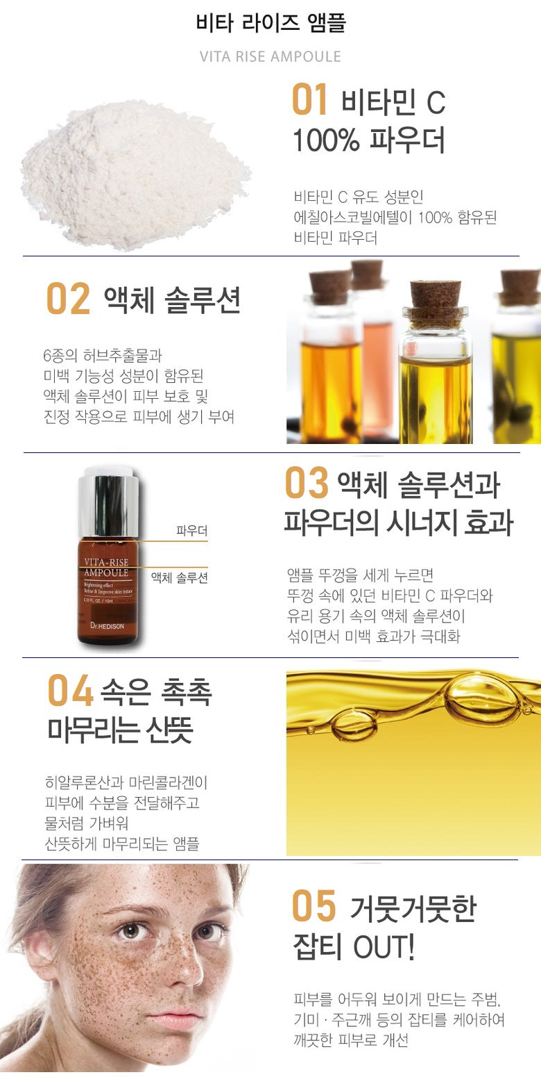 Made in Korea Dr.HEDISON Vita Rise Ampoule (10x6each)