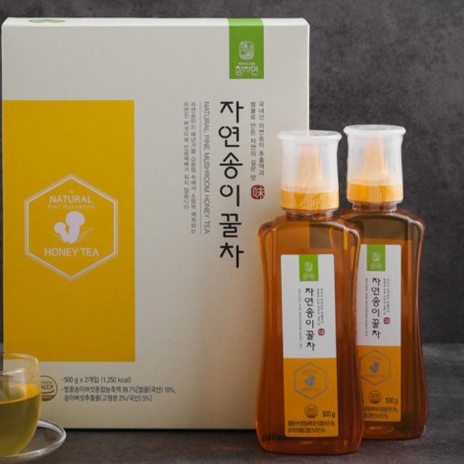 (free shipping)Made in Korea CHARMJAYEON Natural Honey Pine Mushroom Tea (50gx2)