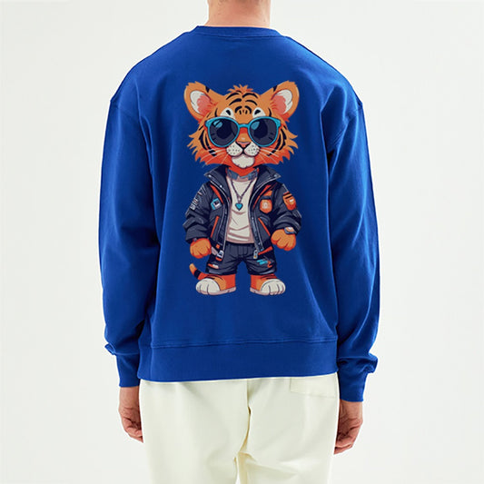 S-2XL High Quality Domestic Fabric Korean-made Fabric Korean Produced Hip Tiger Zuri Sweatshirt (Universal for Men and Women)