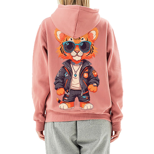 S-2XL High Quality Korean Fabric Korean Produced Hip Tiger Heavy Napping Hoodie (Universal for Men and Women)