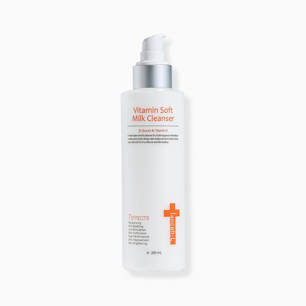 [IANCELL] Vitamin Soft Milk Cleanser 200ml / Low-Irritation Sub-Acidic Daily Makeup Remover & Facial Wash [Made in Korea]