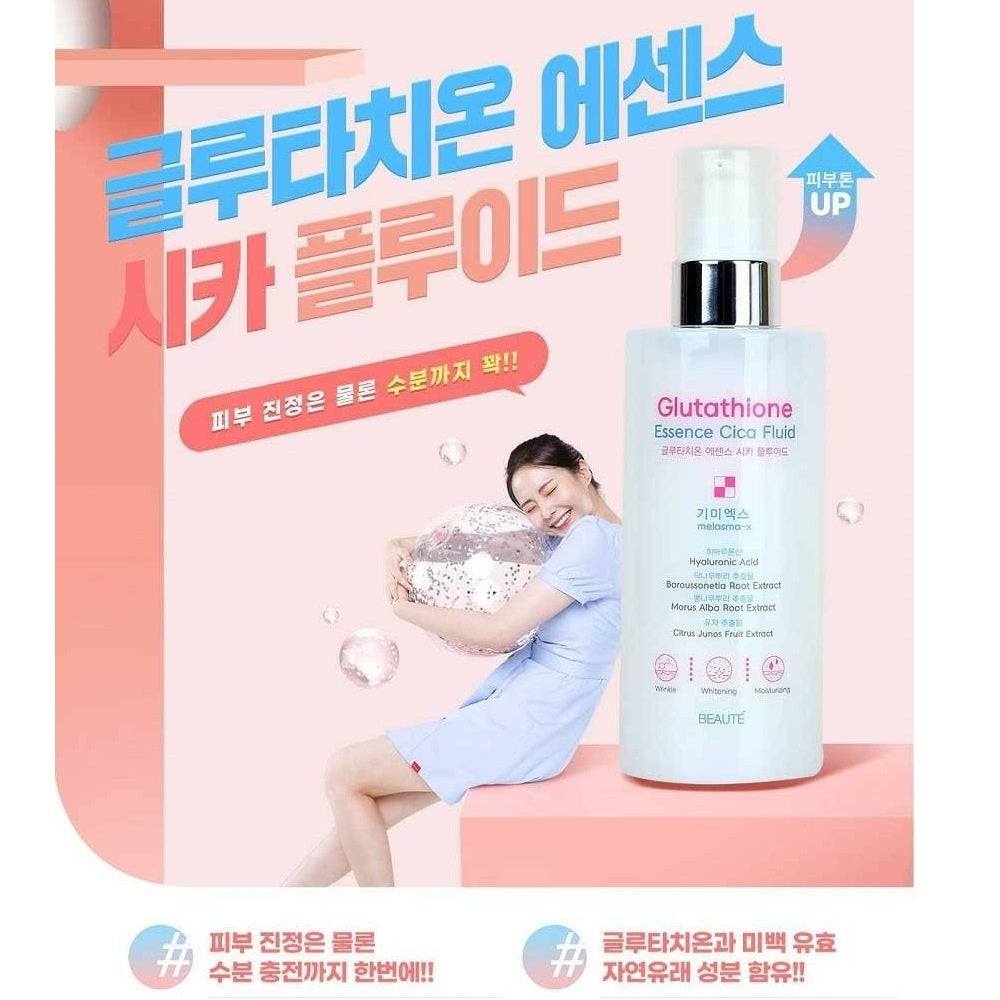 Made in Korea Glutathione Essence Cica Fluid melasma-x Skin soothing moisturizing essence that melts the freckles (1+1+1)(free shipping)