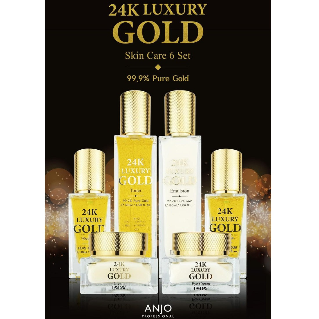 Made in Korea (genuine product)LAYDAY 24K LUXURY GOLD SKIN CARE 6 SET(free shipping)