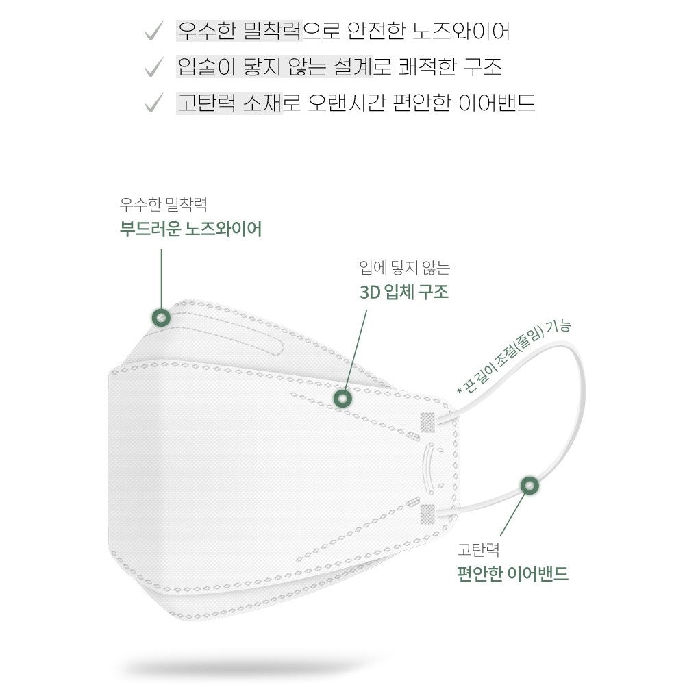 Made in Korea Light KF-AD Mask 100sheets(Individual packaging)free shipping