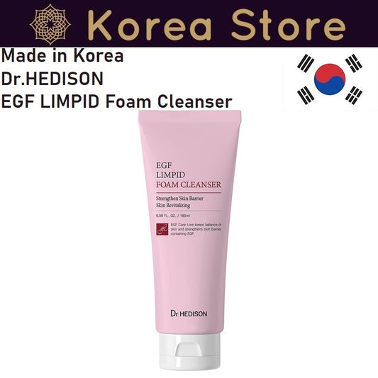 Made in Korea Dr.HEDISON EGF LIMPID Foam Cleanser (6.09 FL. OZ.)180ml+180ml(1+1)