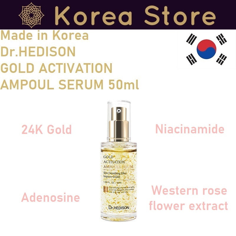 Made in Korea Dr.HEDISON GOLD ACTIVATION AMPOULE SERUM 50ml (1+1)100ml