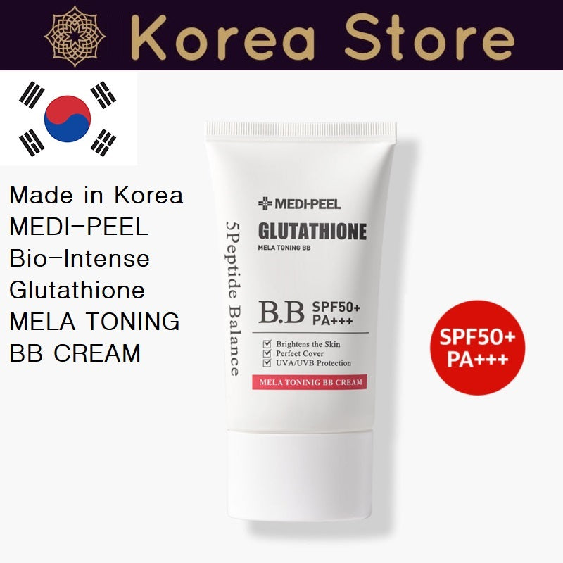 Made in Korea MEDI-PEEL Bio-lntense Glutathione MELA TONING BB CREAM SPF50+PA+++ 50ml 1+1