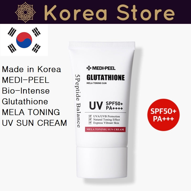 Made in Korea MEDI-PEEL Bio-lntense Glutathione MELA TONING UV SUN CREAM SPF50+PA++++ 50ml 1+1