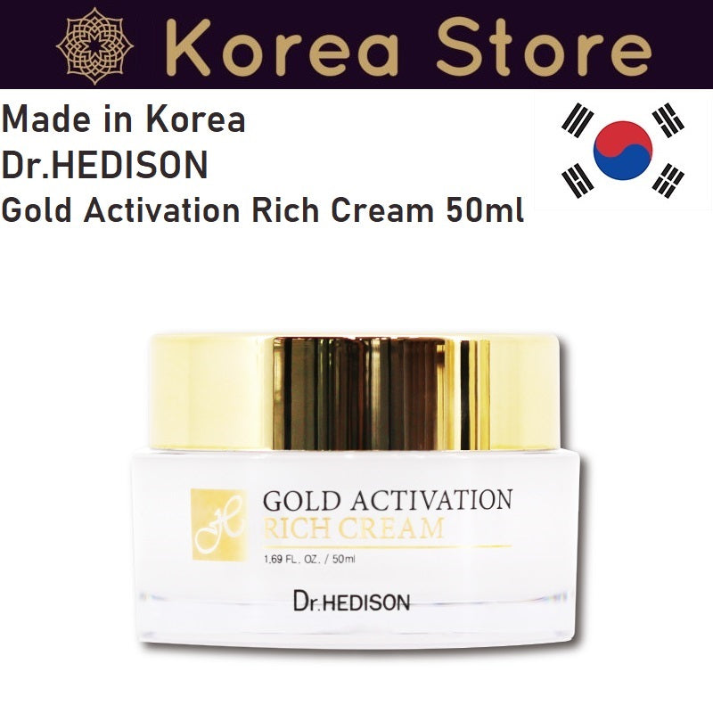 Made in Korea Dr.HEDISON Gold Activation Rich Cream 50ml (1.69 FL. OZ.)1+1