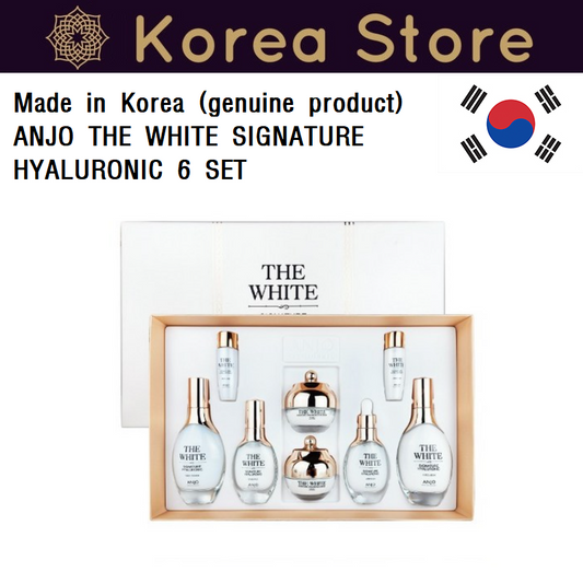 Made in Korea (genuine product)ANJO THE WHITE SIGNATURE HYALURONIC 6 SET(free shipping)