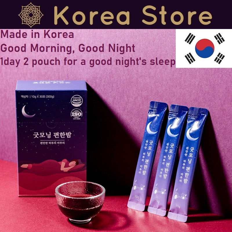 (free shipping)Made in Korea sleeping drink Good morning good night that reduces the discomfort of menopausal women 10gx30Pouch