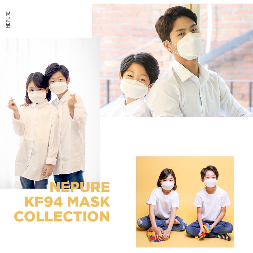 Made in Korea Nepure Yellow Dust Mask KF94 for Kids 90pieces(5sheets per zipper pack)(free shipping)