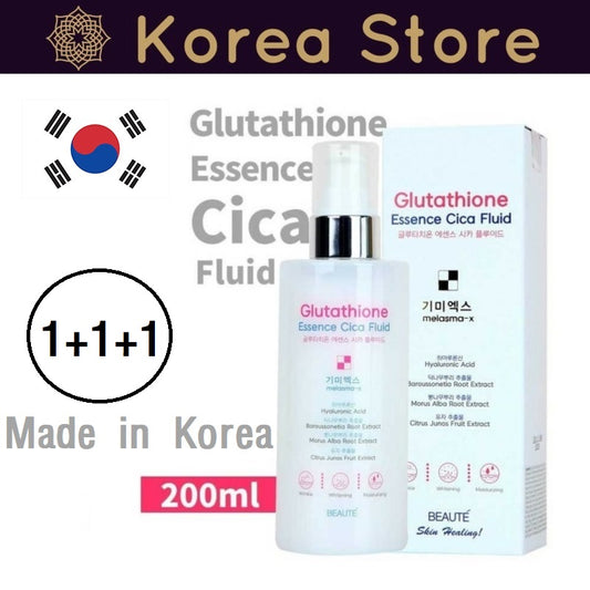 Made in Korea Glutathione Essence Cica Fluid melasma-x Skin soothing moisturizing essence that melts the freckles (1+1+1)(free shipping)