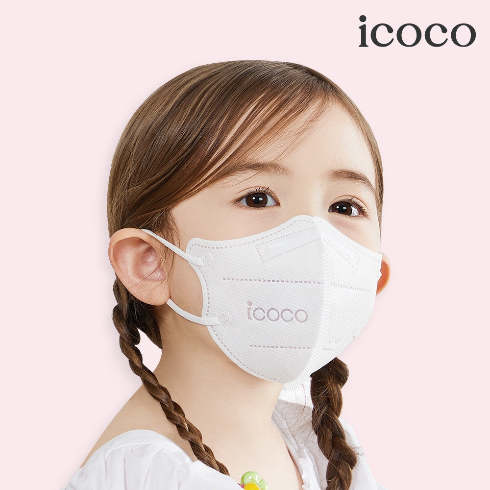 Made in Korea icoco Premium KF94 Mask Black & White S~XL Size (50P)