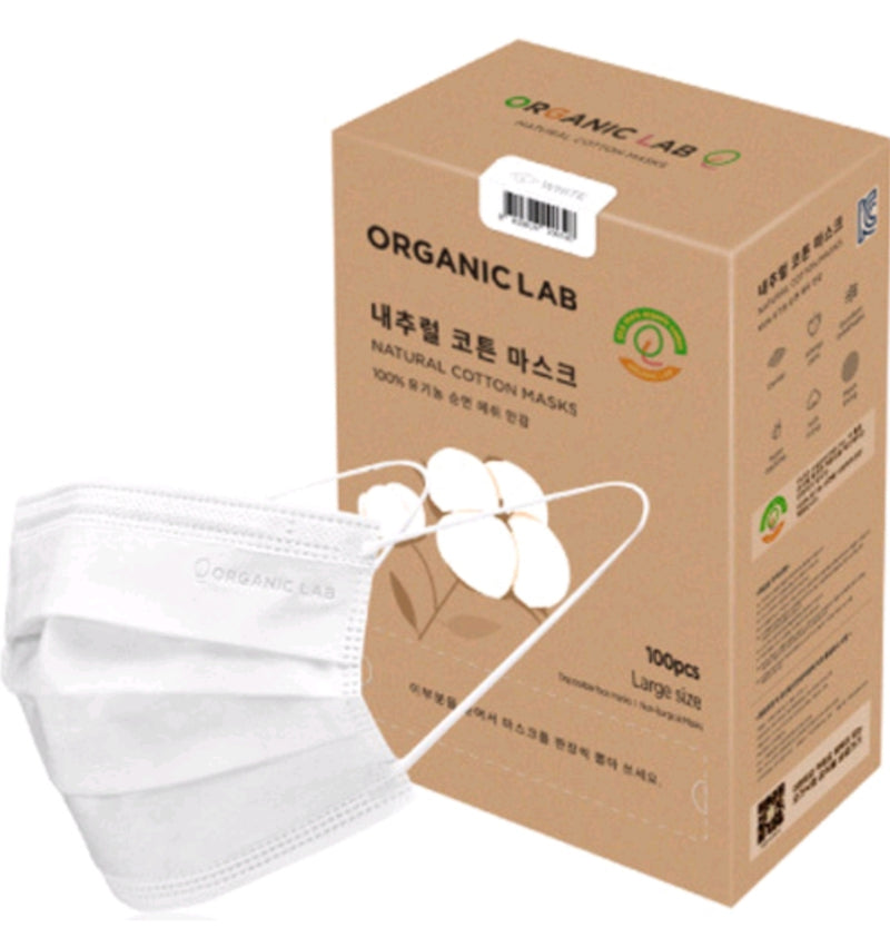 Made in Korea ORGANICLAB NATURAL COTTON MASK(100PCS)