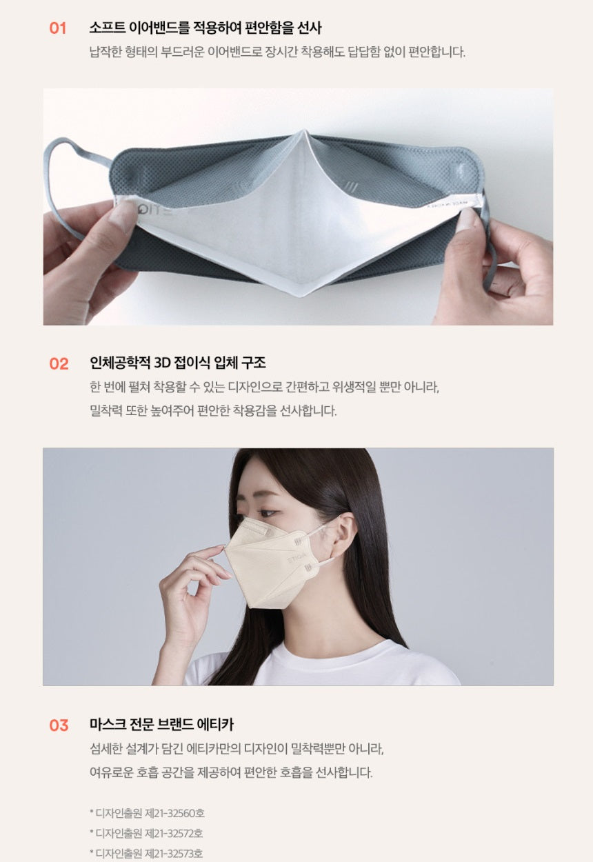 Made in Korea ETIQA AIRLITE STANDARD Mask(40P)