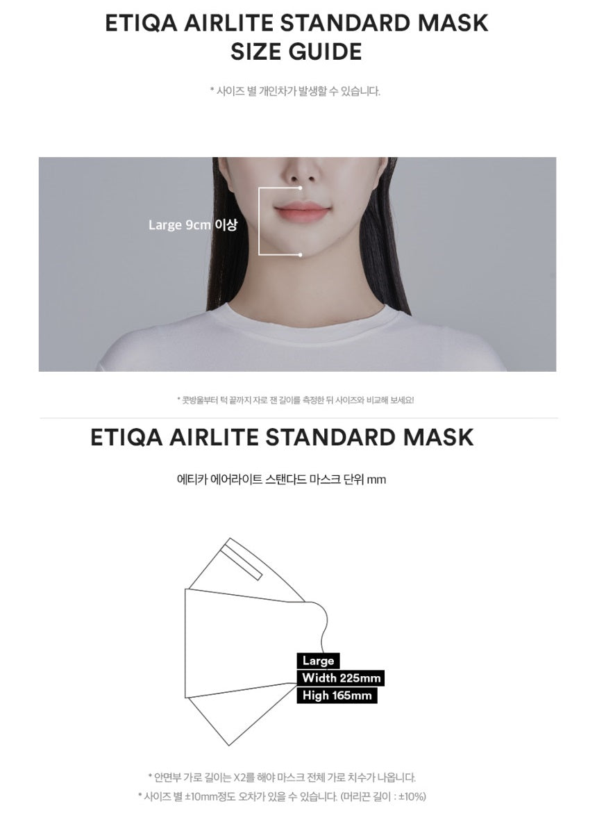 Made in Korea ETIQA AIRLITE STANDARD Mask(40P)