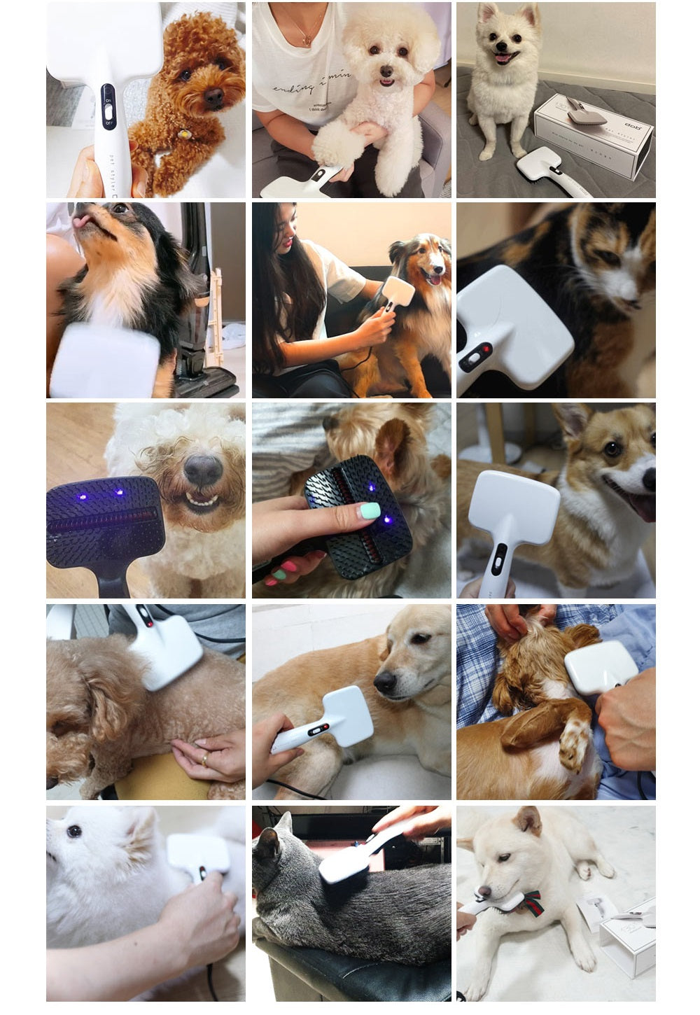 Made in Korea Designer and veterinarian masterpieces Far Infrared Mite Removal Brush Pet Styler