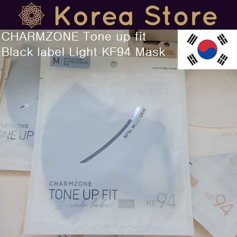 Made in Korea CHARMZONE Tone up fit Black label Light KF94 Mask