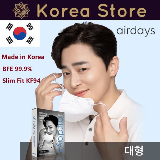 Made in Korea airdays BFE 99.9% Slim Fit KF94 Mask(50pieces)