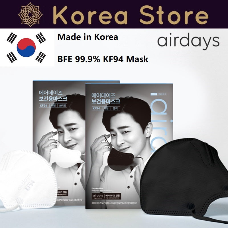 Made in Korea airdays BFE 99.9% KF94 Mask(50pieces)