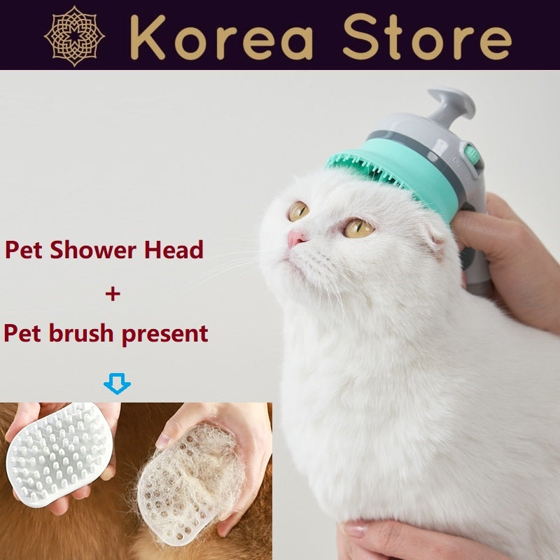 Pet Shower Head + pet brush